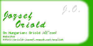 jozsef oriold business card